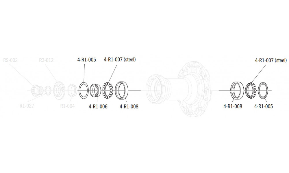 Napan huoltosarja Fulcrum for oversized hubs 