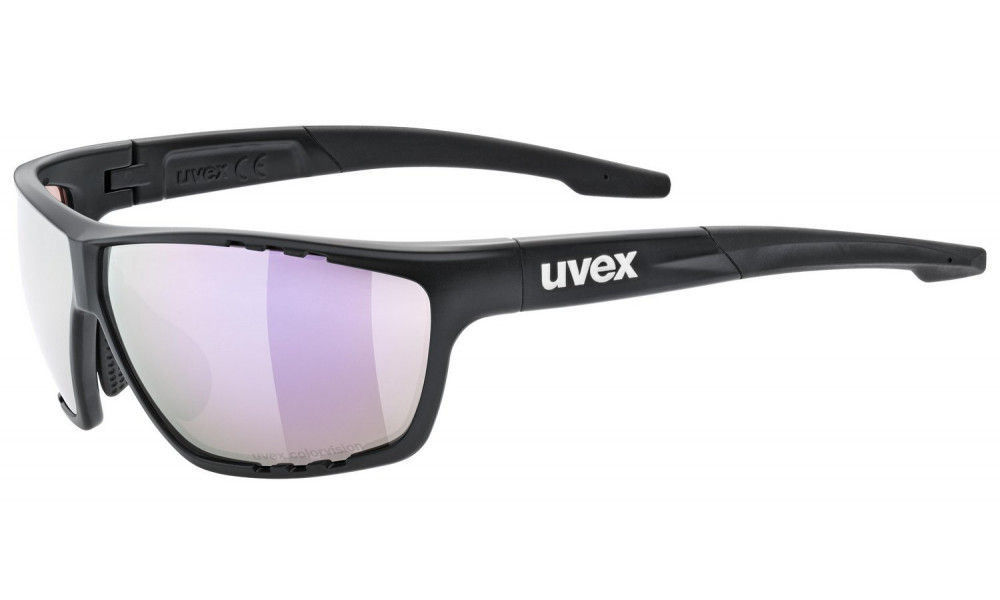 Lasit Uvex sportstyle 706 CV black matt / mirror lavender - 1